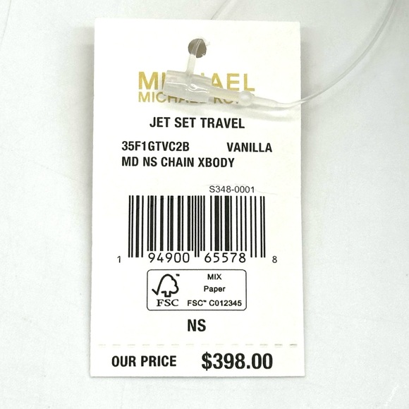 Michael Kors Medium NS Chain Xbody Bag Vanilla - Picture 10 of 10